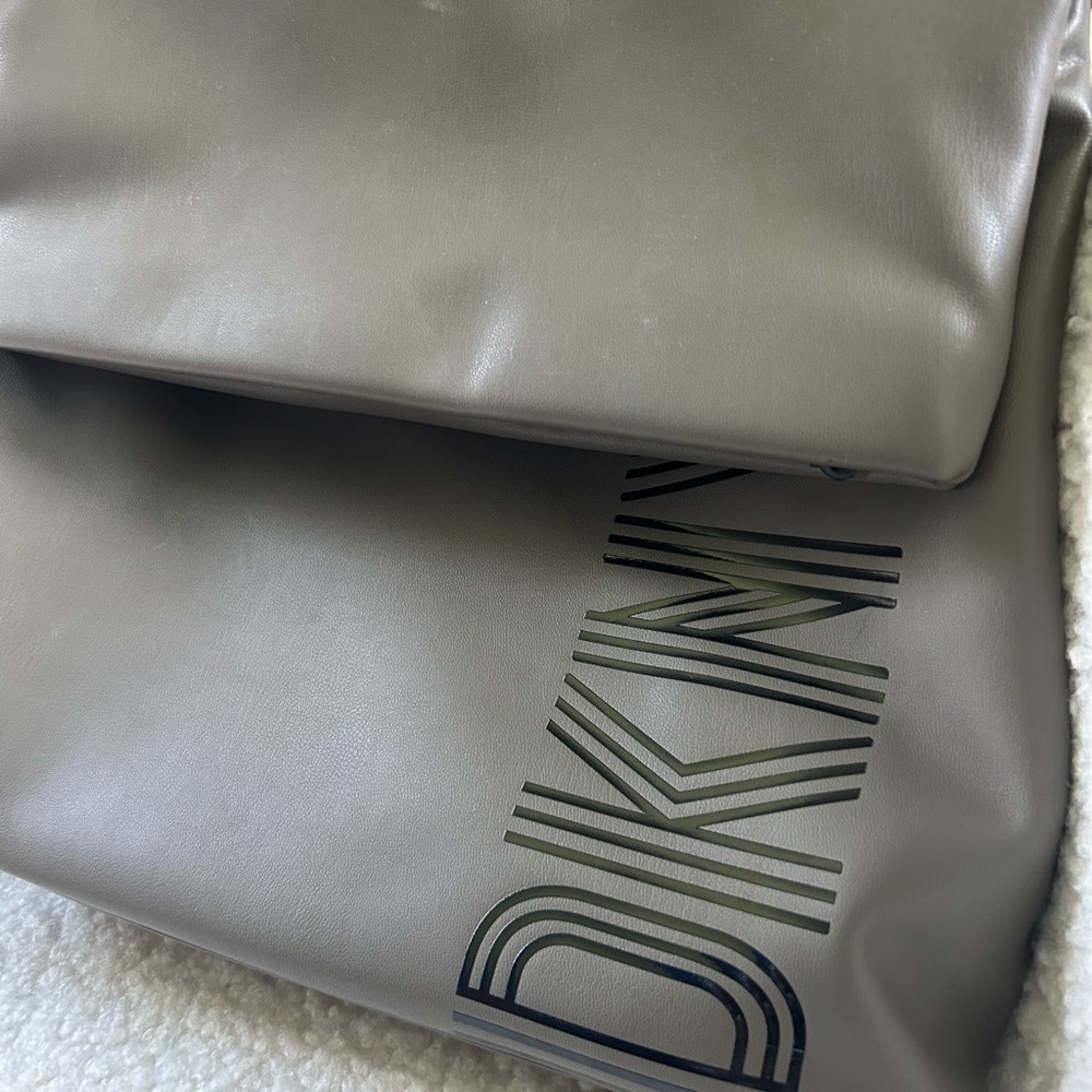 DKNY Charcoal Leather Backpack